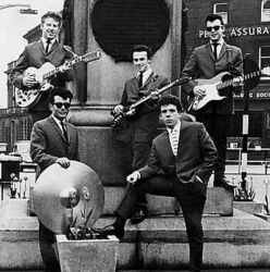 Kev Kurtis  The The Four Escorts - Peel Statue Bury (Publicity Photo for Bury Palais De Dance) (1962)